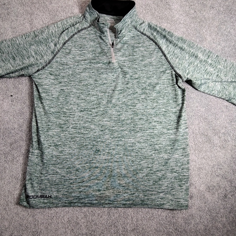 Boombah Pullover 1/4 Zip Shirt Women's Large Green Long Sleeve Loose fit